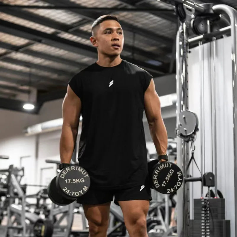Męska koszulka bez rękawów - fitness i siłownia