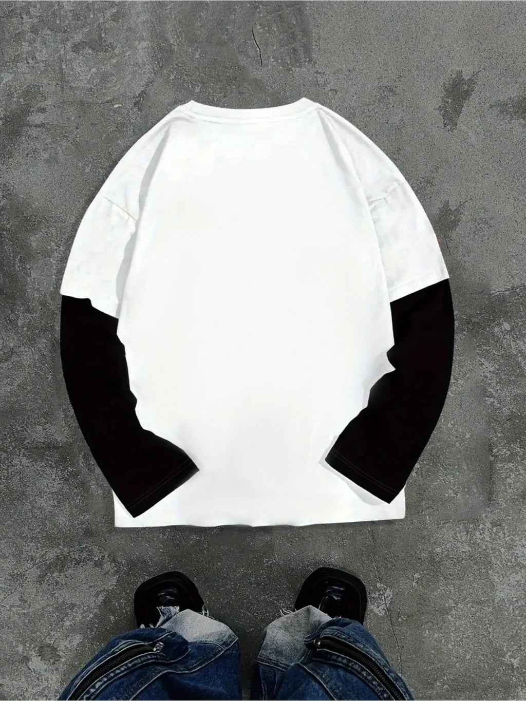 Męska koszulka z długim rękawem - 3D print streetwear