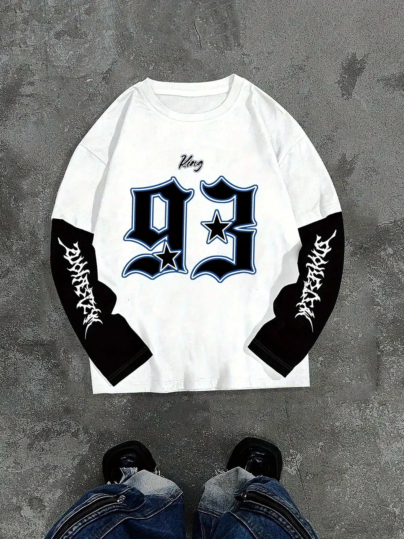 Męska koszulka z długim rękawem - 3D print streetwear