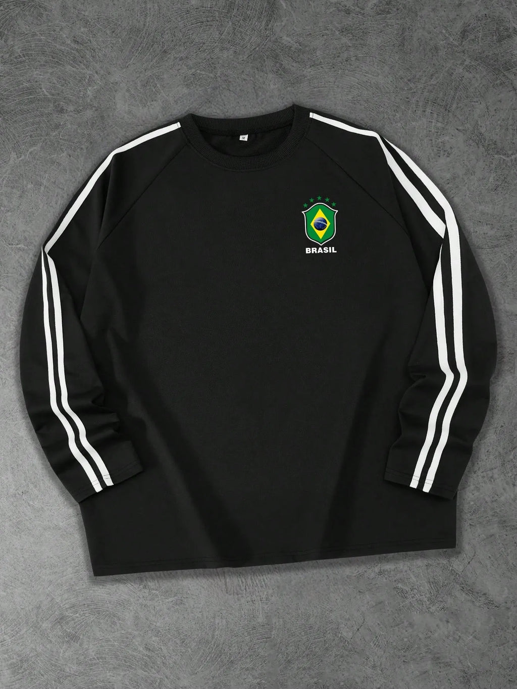 Męska koszulka z długim rękawem - miękka z 3D printem