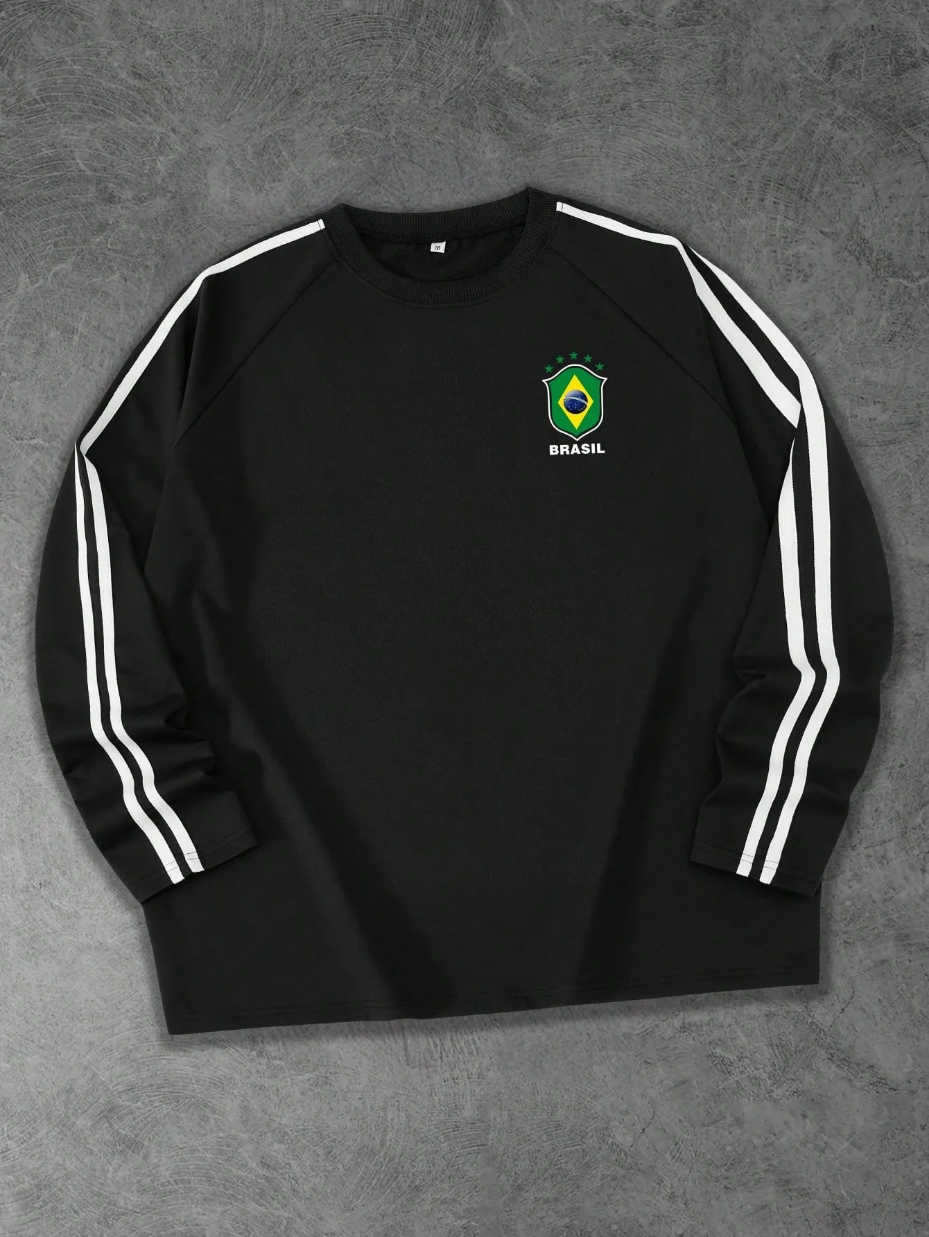 Męska koszulka z długim rękawem - miękka z 3D printem